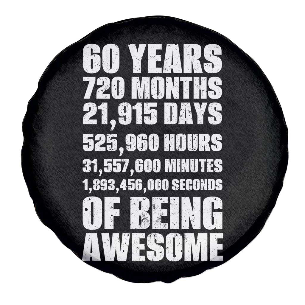 Cheers To 60 Years Birthday Spare Tire Cover Sixty Years Of Awesome