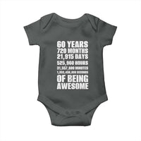 Cheers To 60 Years Birthday Baby Onesie Sixty Years Of Awesome
