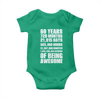 Cheers To 60 Years Birthday Baby Onesie Sixty Years Of Awesome