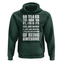Cheers To 60 Years Birthday Hoodie Sixty Years Of Awesome