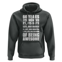 Cheers To 60 Years Birthday Hoodie Sixty Years Of Awesome