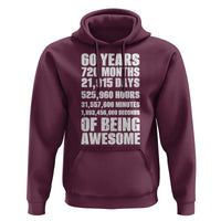 Cheers To 60 Years Birthday Hoodie Sixty Years Of Awesome