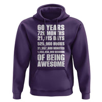 Cheers To 60 Years Birthday Hoodie Sixty Years Of Awesome