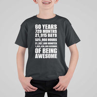 Cheers To 60 Years Birthday T Shirt For Kid Sixty Years Of Awesome