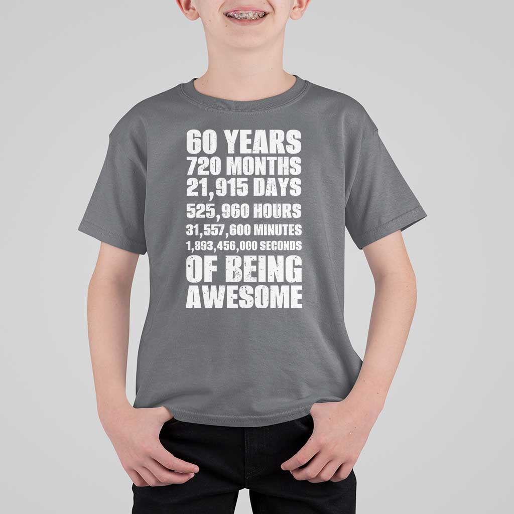 Cheers To 60 Years Birthday T Shirt For Kid Sixty Years Of Awesome