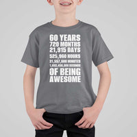 Cheers To 60 Years Birthday T Shirt For Kid Sixty Years Of Awesome