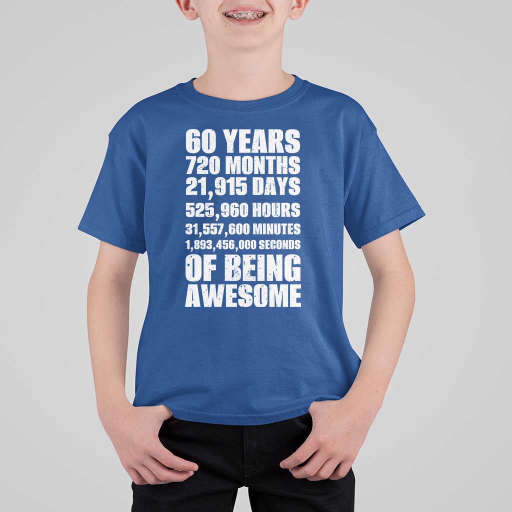 Cheers To 60 Years Birthday T Shirt For Kid Sixty Years Of Awesome