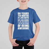 Cheers To 60 Years Birthday T Shirt For Kid Sixty Years Of Awesome