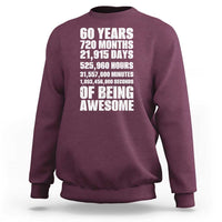 Cheers To 60 Years Birthday Sweatshirt Sixty Years Of Awesome