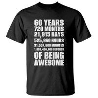 Cheers To 60 Years Birthday T Shirt Sixty Years Of Awesome