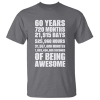 Cheers To 60 Years Birthday T Shirt Sixty Years Of Awesome