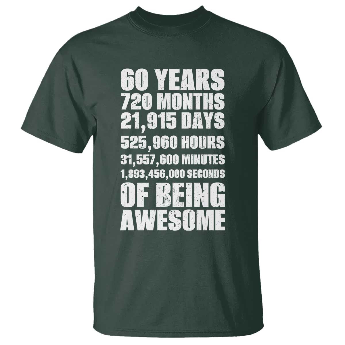 Cheers To 60 Years Birthday T Shirt Sixty Years Of Awesome