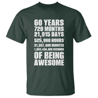 Cheers To 60 Years Birthday T Shirt Sixty Years Of Awesome