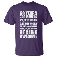 Cheers To 60 Years Birthday T Shirt Sixty Years Of Awesome