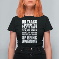 Cheers To 60 Years Birthday T Shirt For Women Sixty Years Of Awesome