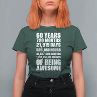 Cheers To 60 Years Birthday T Shirt For Women Sixty Years Of Awesome