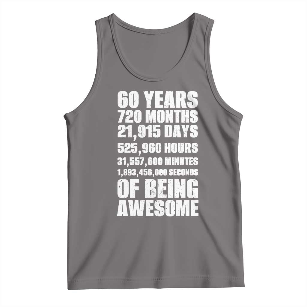 Cheers To 60 Years Birthday Tank Top Sixty Years Of Awesome