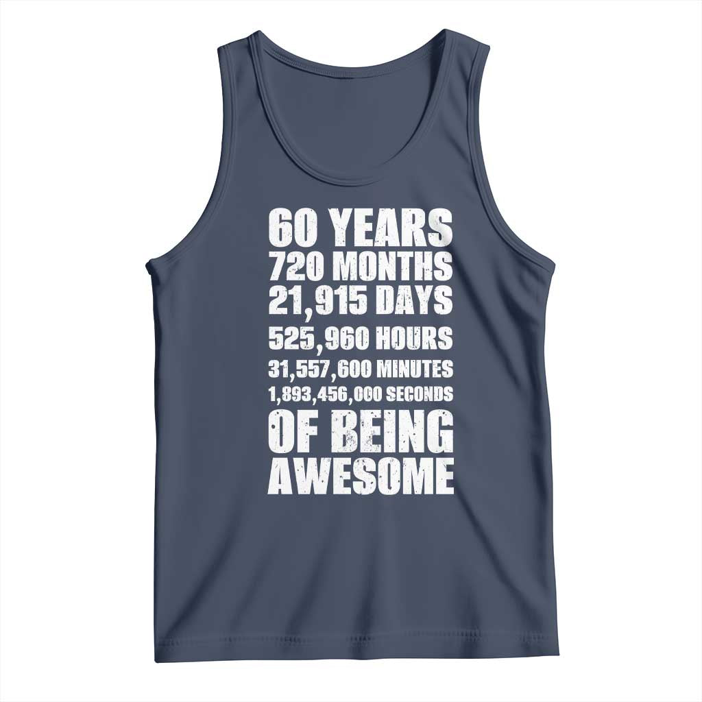 Cheers To 60 Years Birthday Tank Top Sixty Years Of Awesome