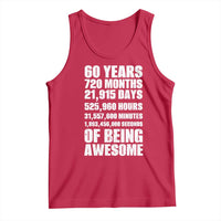 Cheers To 60 Years Birthday Tank Top Sixty Years Of Awesome