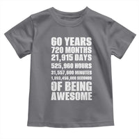 Cheers To 60 Years Birthday Toddler T Shirt Sixty Years Of Awesome