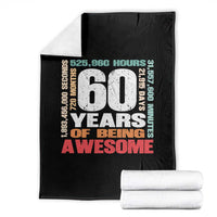 Retro 60 Years Of Being Awesome Throw Blanket 60th Birthday Gift Idea