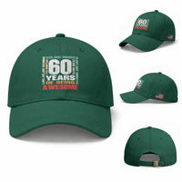 Retro 60 Years Of Being Awesome Baseball Cap 60th Birthday Gift Idea