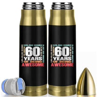 Retro 60 Years Of Being Awesome Bullet Tumbler 60th Birthday Gift Idea