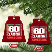 Retro 60 Years Of Being Awesome Ceramic Ornament 60th Birthday Gift Idea