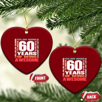 Retro 60 Years Of Being Awesome Ceramic Ornament 60th Birthday Gift Idea