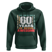 Retro 60 Years Of Being Awesome Hoodie 60th Birthday Gift Idea