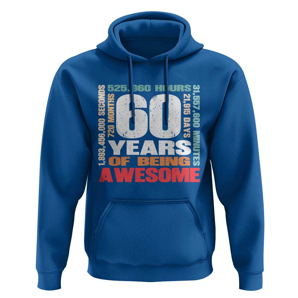 Retro 60 Years Of Being Awesome Hoodie 60th Birthday Gift Idea