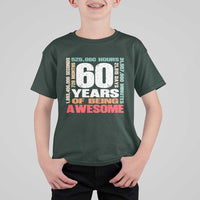 Retro 60 Years Of Being Awesome T Shirt For Kid 60th Birthday Gift Idea