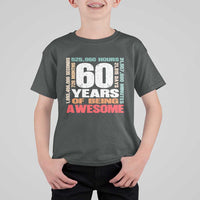 Retro 60 Years Of Being Awesome T Shirt For Kid 60th Birthday Gift Idea