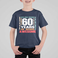 Retro 60 Years Of Being Awesome T Shirt For Kid 60th Birthday Gift Idea
