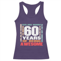 Retro 60 Years Of Being Awesome Racerback Tank Top 60th Birthday Gift Idea