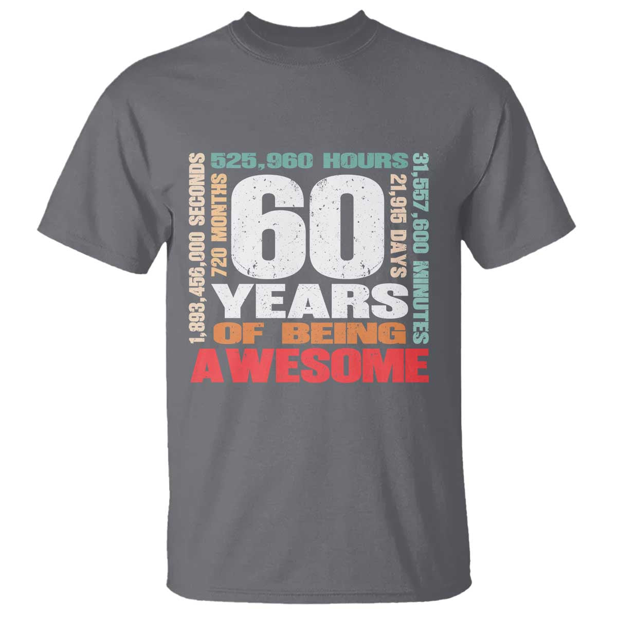 Retro 60 Years Of Being Awesome T Shirt 60th Birthday Gift Idea