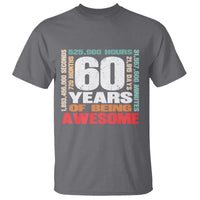 Retro 60 Years Of Being Awesome T Shirt 60th Birthday Gift Idea