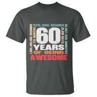 Retro 60 Years Of Being Awesome T Shirt 60th Birthday Gift Idea