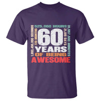 Retro 60 Years Of Being Awesome T Shirt 60th Birthday Gift Idea