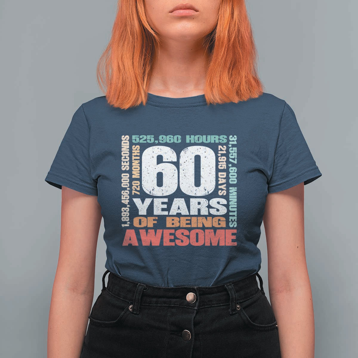 Retro 60 Years Of Being Awesome T Shirt For Women 60th Birthday Gift Idea
