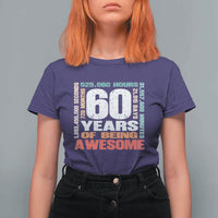 Retro 60 Years Of Being Awesome T Shirt For Women 60th Birthday Gift Idea