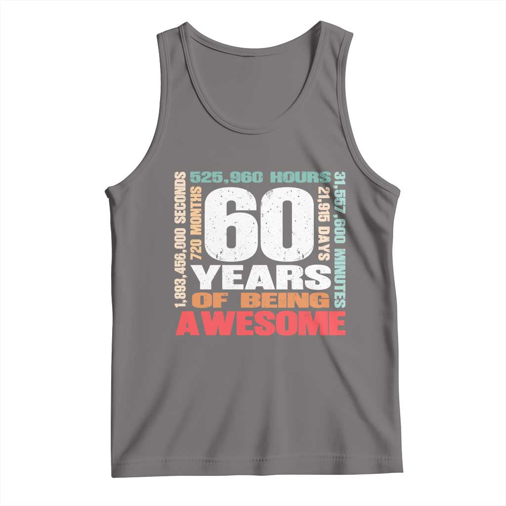 Retro 60 Years Of Being Awesome Tank Top 60th Birthday Gift Idea