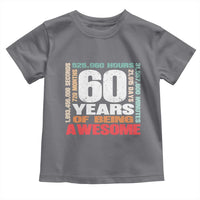 Retro 60 Years Of Being Awesome Toddler T Shirt 60th Birthday Gift Idea