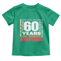 Retro 60 Years Of Being Awesome Toddler T Shirt 60th Birthday Gift Idea