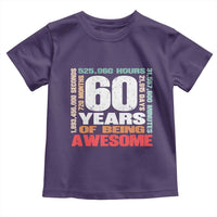 Retro 60 Years Of Being Awesome Toddler T Shirt 60th Birthday Gift Idea