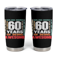 Retro 60 Years Of Being Awesome Tumbler Cup 60th Birthday Gift Idea