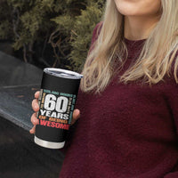 Retro 60 Years Of Being Awesome Tumbler Cup 60th Birthday Gift Idea