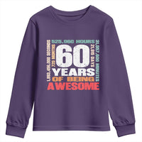 Retro 60 Years Of Being Awesome Youth Sweatshirt 60th Birthday Gift Idea