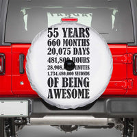 55th Milestone Birthday Spare Tire Cover 55 Years Of Being Awesome Graphic