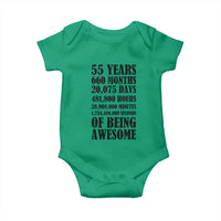 55th Milestone Birthday Baby Onesie 55 Years Of Being Awesome Graphic